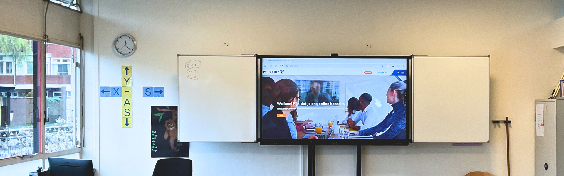 Parcival college PTH Groep touchscreen onderwijs